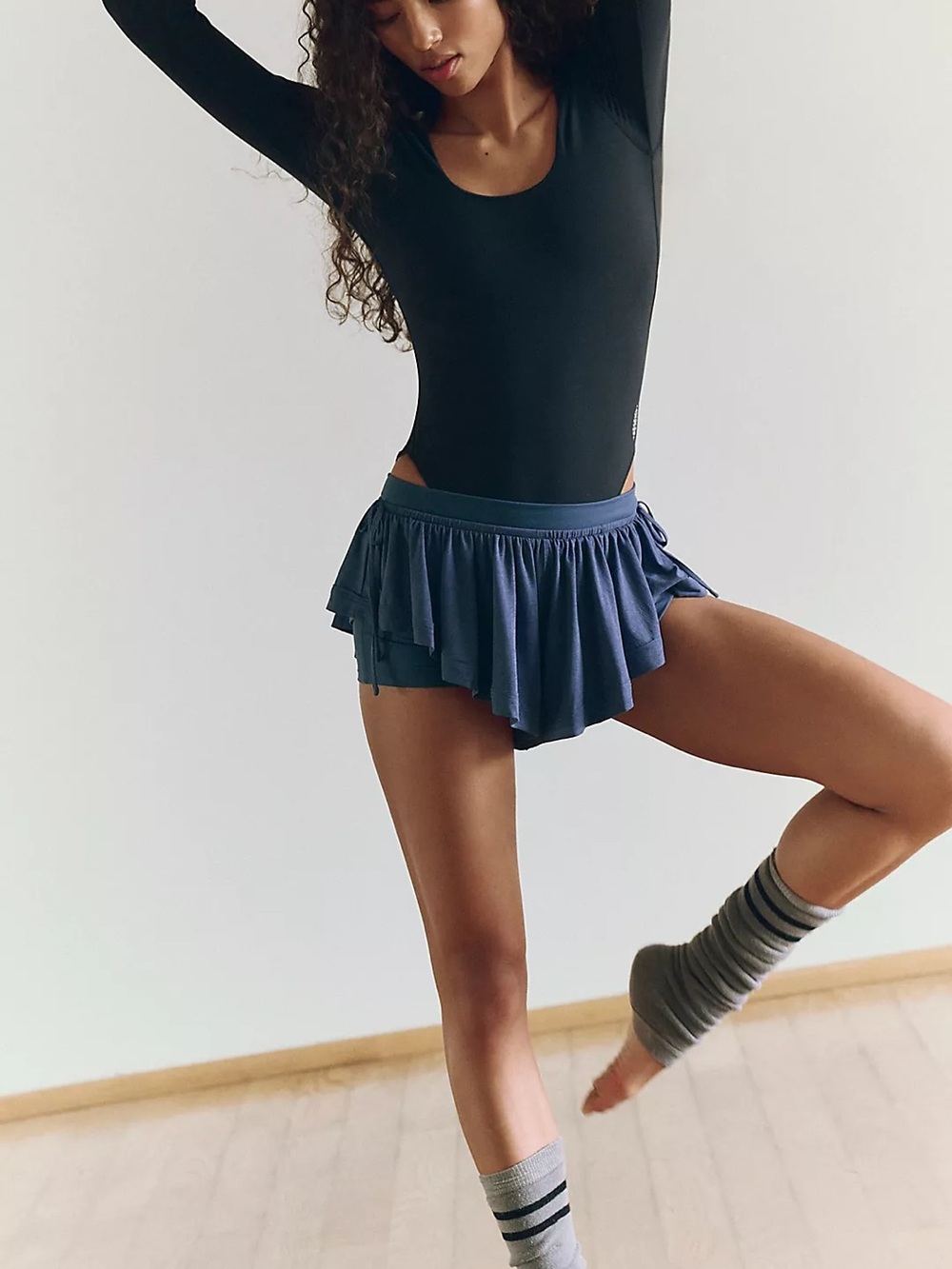 Free People Tempo Breathe Deeper Shorts Blue Women’s Size XS